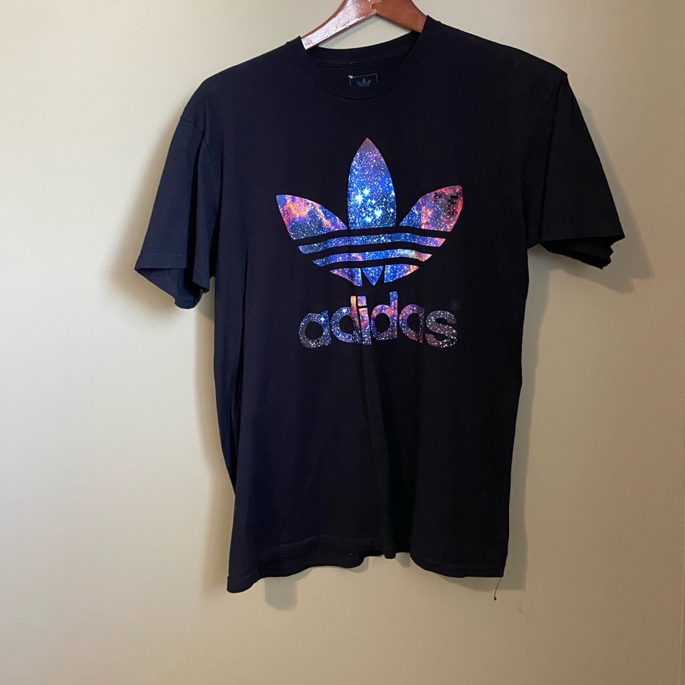 Adidas Men’s Black Galaxy Logo T-Shirt